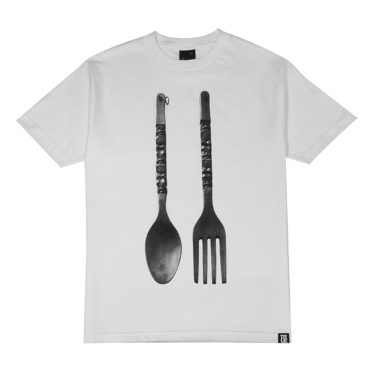 Mens True Spoon & Fork T-Shirt White